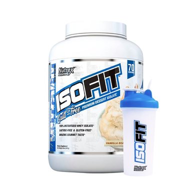 PROTEÍNA AISLADA NUTREX ISOFIT 5LB VAINILLA + SHAKER GRATIS