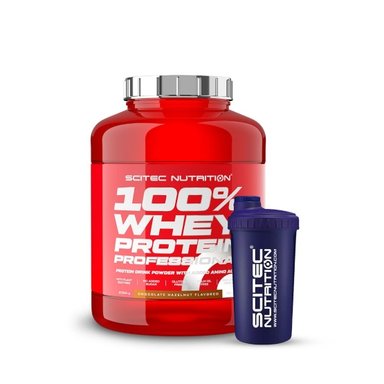 PROTEÍNA SCITEC NUTRITION WHEY PROFESSIONAL 5.1LB CHOCOLATE + SHAKER GRATIS SCITEC