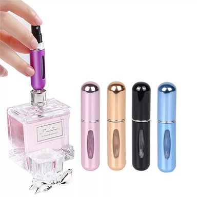 PACK ATOMIZADOR DE PERFUME PORTABLE 5ML PARA VIAJE ROSADO