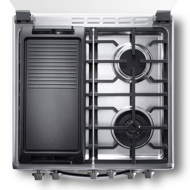 COCINA A GAS CON GRILL INDURAMA 4 HORNILLAS FLORENCIA ZAFIRO - ACERO INOX - 4