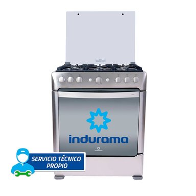 COCINA A GAS GLP INDURAMA 6 HORNILLAS PARMA ZAFIRO - ACERO INOX