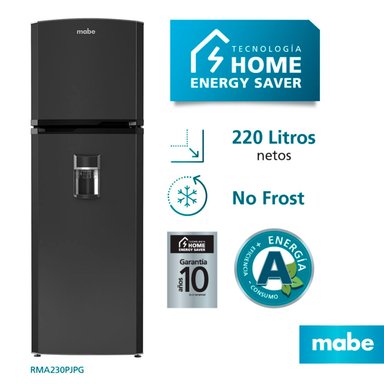 REFRIGERADORA MABE 220 LT. RMA230PJPG NO FROST CON DISPENSADOR DE AGUA
