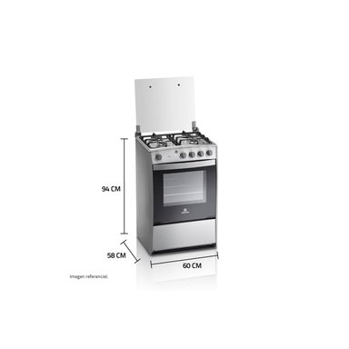 COCINA DE PIE A GAS INDURAMA 4 QUEMADORES CORUÑA INOX - 2