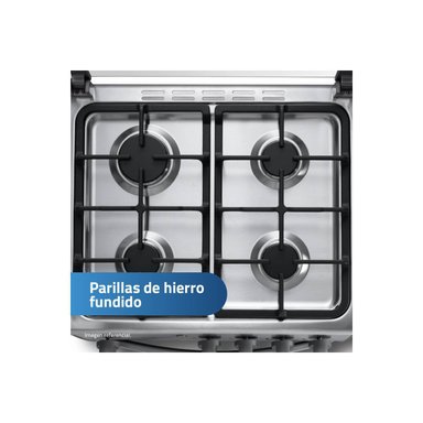 COCINA DE PIE A GAS INDURAMA 4 QUEMADORES CORUÑA INOX - 4