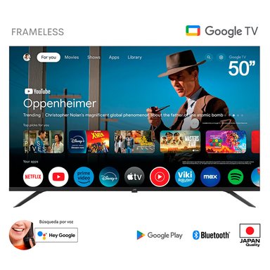 TELEVISOR SMART TV JVC 50" LT-50KM548 SMART UHD 4K GOOGLE TV BLUETOOTH