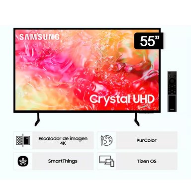 TELEVISOR SMART TV SAMSUNG 55" UN55DU7000G SMART UHD 4K CRYSTAL NUEVO MODELO