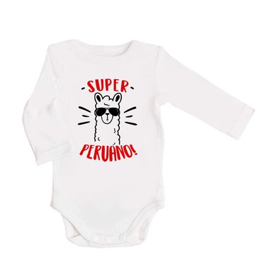 BODY LARGO ALGODÓN PIMA UNISEX MODO TEDDY BLANCO PERÚ BEBÉ