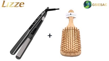 LIZZE PACK PLANCHA PROFESIONAL DE CABELLO EXTREME + CEPILLO RAQUETA CERDAS DE BAMBU