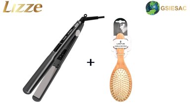 LIZZE PACK PLANCHA PROFESIONAL DE CABELLO EXTREME + CEPILLO OVALADO CERDAS DE BAMBU