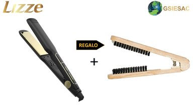 LIZZE PACK PLANCHA PROFESIONAL DE CABELLO SUPREME TOP LINE + CEPILLO ALISADOR DE CABELLO