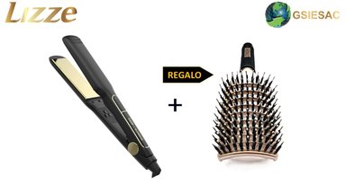 LIZZE PACK PLANCHA PROFESIONAL DE CABELLO SUPREME TOP LINE + REGALO CEPILLO DESENREDANTE ESQUELETO DORADO ZINGER