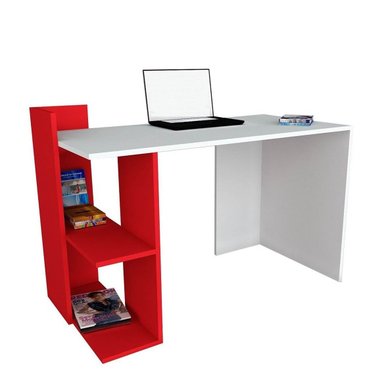 ESCRITORIO STARHOME MAFISTIC 120 CM X 50 CM - BLANCO /ROJO