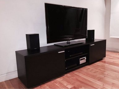 CENTRO DE ENTRETENIMIENTO STARHOME DOHA MUEBLES NEGRO - 1