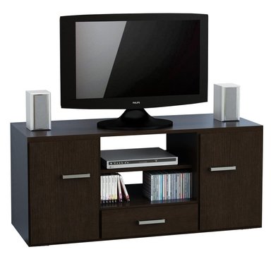 CENTRO DE ENTRETENIMIENTO STARHOME ABUJA MUEBLES CINCO SECCIONES-WENGE MARRÓN - 1