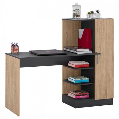 STARHOME ESCRITORIO BACK TO SCHOOL CON LIBRERO ROBLE Y NEGRO | MULTICOLOR