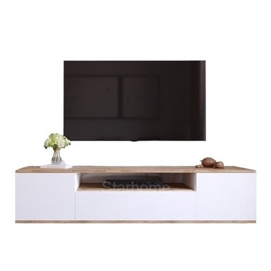 CENTRO DE ENTRETENIMIENTO STARHOME CONTINENTAL FLOTANTE MELAMINA Y ROBLE BLANCO