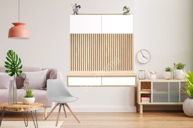 ESCRITORIO FLOTANTE STARHOME 120 CM X 40 CM ROBLE HOME OFFICE CON WALL PANEL Y ARCHIVADOR MELAMINA