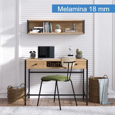 ESCRITORIO STARHOME ESTILO INDUSTRIAL PINA ROBLE