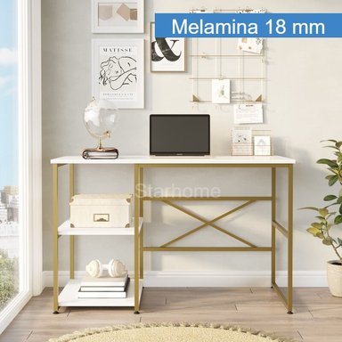 ESCRITORIO STARHOME ESTILO INDUSTRIAL LUXURY BLANCO