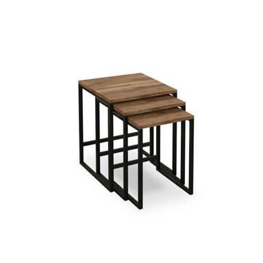 MESA AUXILIAR STARHOME STAIRS ROBLE 3 PIEZAS