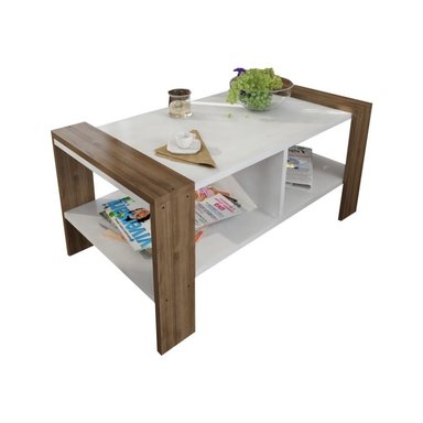 MESA DE CENTRO STARHOME SALTBURN ROBLE Y BLANCO