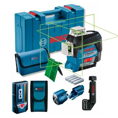 NIVEL LÁSER BOSCH GLL 3-80CG VERDE GLL 3-80 CG 360 BLUETOOTH + RECEPTOR