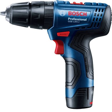 SET DE HERRAMIENTAS BOSCH TALADRO PERCUTOR GSB 120 + LLAVE IMPACTO GDR 120 12V + 2 BATERÍAS X 2.0 AH + CARGADOR + MALETÍN - 4