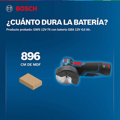 LIJADORA BOSCH AMOLADORA GWS 12V 76 ESMERIL 3' SIN BATERÍA - 5