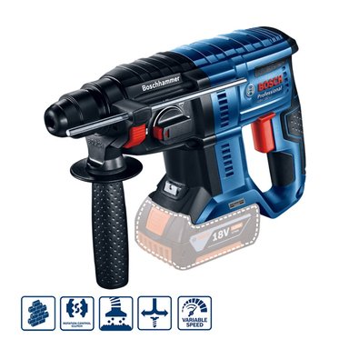 MARTILLO PERFORADOR BOSCH GBH 180 LI BRUSHLESS 18V SIN BATERÍA - 4