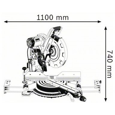 SIERRA BOSCH GCM 12 GDL 1800 WATTS INGLETEADORA LASER - 2