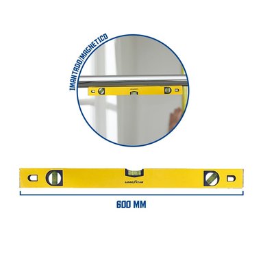 NIVEL MAGNÉTICO GOODYEAR IMANTADO GY-LV-5004 600 MM CRV