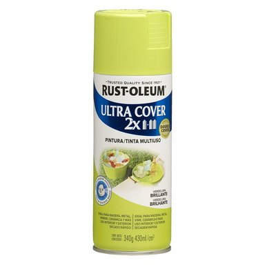 AEROSOL MULTIUSOS RUST OLEUM ULTRA COVER 2X VERDE LIMA BRILLANTE 430 ML 340G