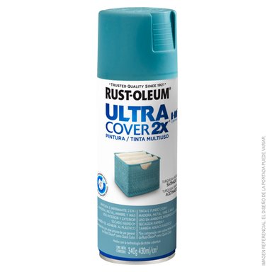 PINTURA AEROSOL RUST OLEUM ULTRA COVER 2X TURQUESA SATIN 340G MULTIUSOS - 2
