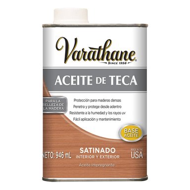 PINTURA RUST OLEUM VARATHANE MULTICOLOR 0,946L ACEITE DE TECA EXTERIOR - 1