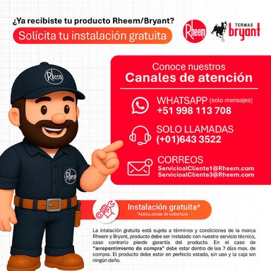 TERMA A GAS RHEEM TIRO FORZADO 21L GLP - PRESTIGE - 2