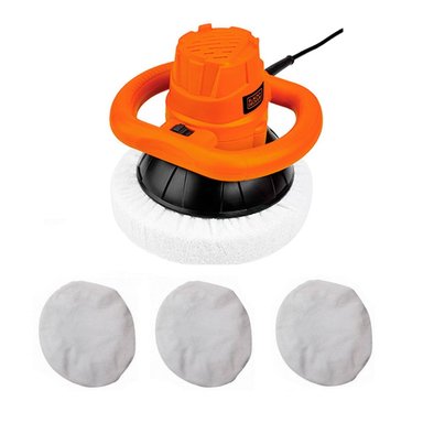 PULIDORA ORBITAL BLACK AND DECKER KP12K 120W 10' + 3 BONETES