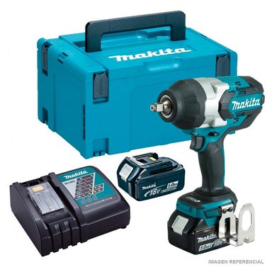 LLAVE IMPACTO MAKITA DTW1002RTJ 18 V 1/2' 1000 NM BL LXT 2X5.0 AH