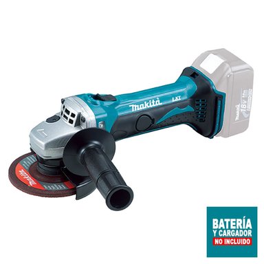 ESMERIL ANGULAR MAKITA DGA452Z 18 V 4 1/2' 11.000 RPM SIN BATERÍA NI CARGADOR