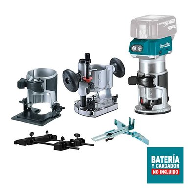 RECORTADORA MAKITA DRT50ZJX9 1/4' 3/8' 18V BL LXT 3 BASES SIN BATERÍA