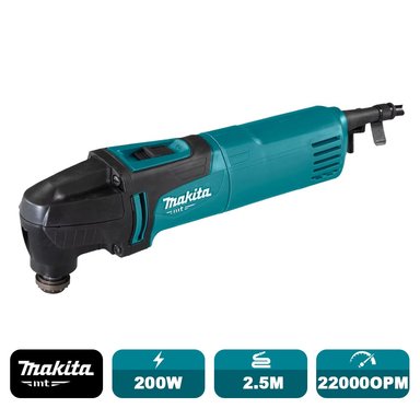 HERRAMIENTA MULTIPROPÓSITO MAKITA M9800BKX2 MULTITOOL MT 200W VEL VARIABLE + ACCESORIOS - 2