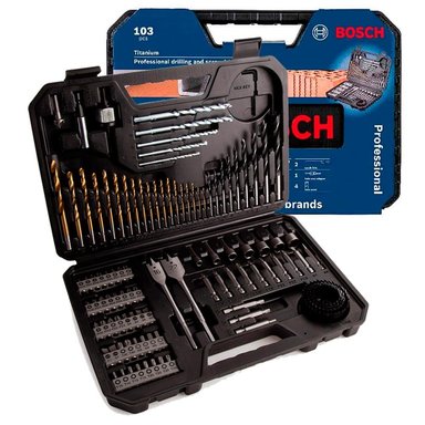 SET PROFESIONAL BOSCH 103 PIEZAS PARA TALADRAR - 1