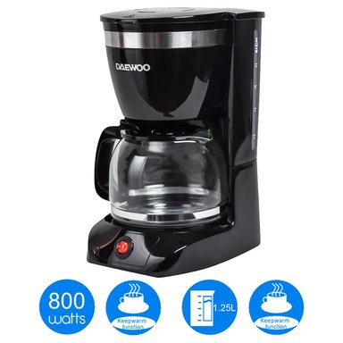 CAFETERA DAEWOO DCM-1859 NEGRA 1.25L 12 TAZAS