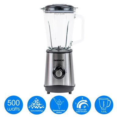 LICUADORA DAEWOO DBL-922 PLATEADA 1.5L 2 VELOCIDADES