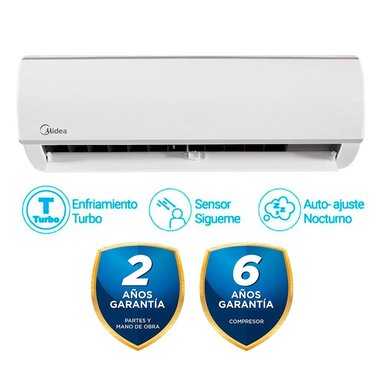 AIRE ACONDICIONADO SPLIT MIDEA PARED FRÍO ON OFF 18000 BTU 18CRN1-NB/18CN1-NB - 2