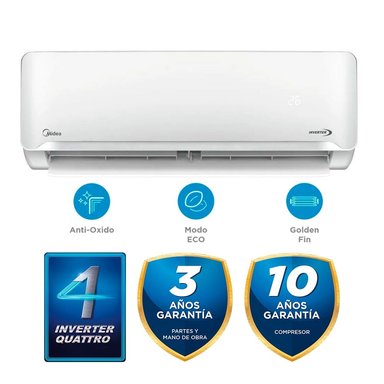 AIRE ACONDICIONADO SPLIT MIDEA PARED INVERTER FRÍO 12000 BTU 11CRFN1/11CFN1-M - 2