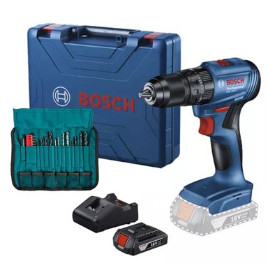 SET DE HERRAMIENTAS BOSCH TALADRO PERCUTOR GSB 185-LI BRUSHLESS + 1 BATERÍA 2AH 1 CARGADOR