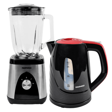 COMBO DAEWOO LICUADORA PLATEADA 1.5L+HERVIDOR 1.7