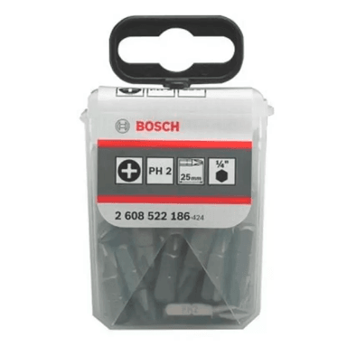 BROCAS BOSCH 2608.522.186-000 PUNTA PHILLIPS 2X25MM 25 UNIDADES CAJA PLASTICA