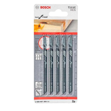 HOJAS SIERRA CALAR 5 PIEZAS BOSCH HCS RECTO GRUESO BÁSICO MADERA