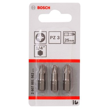 BOSCH PUNTA POZIDRIV 3X25MM 3 UNIDADES